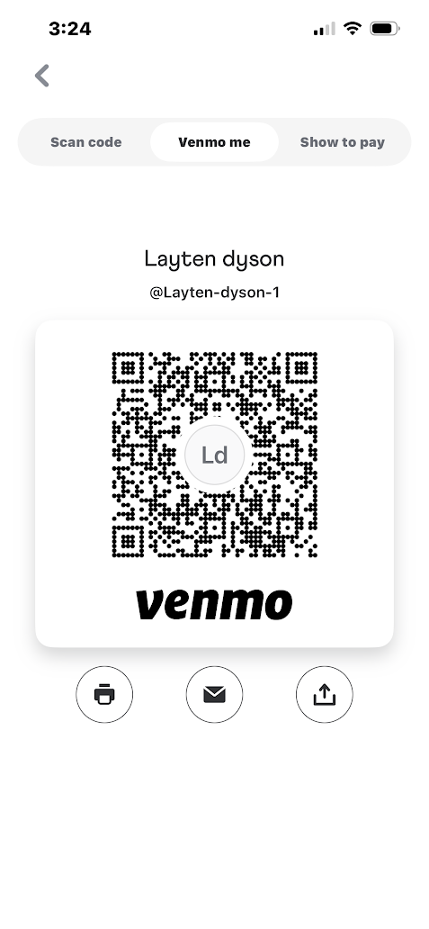 Venmo QR code for @Layten-dyson-1